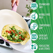 Soft Grip cookware Set-16pcs- Pink