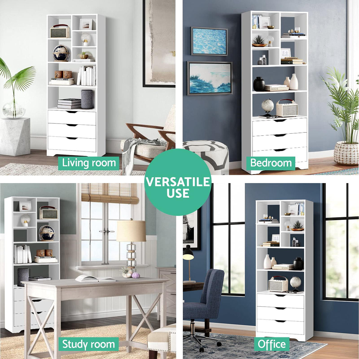 Artiss Bookcase Display Shelf Storage Cabinet
