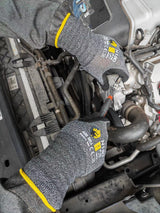 12 Pairs Micro-foam Nitrile Coated Work Gloves, Ideal for General Purpose, Automotive, Construction, Home Improvement (Touchscreen Compatible)