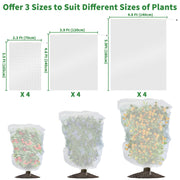 4-Pack Drawstring Fruit & Plant Protection Mesh Bags – 3.5 × 2.3 ft
