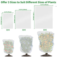 4-Pack Drawstring Fruit & Plant Protection Mesh Bags – 3.5 × 2.3 ft