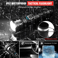 Rechargeable Zoom LED Torch with Power Bank