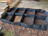 Fabric Raised Garden Bed 128 Gallon 8 Grids Plant Grow Bags Rectangle Planting Container Breathable Planter Raised Beds Outdoor Indoor Gardening
