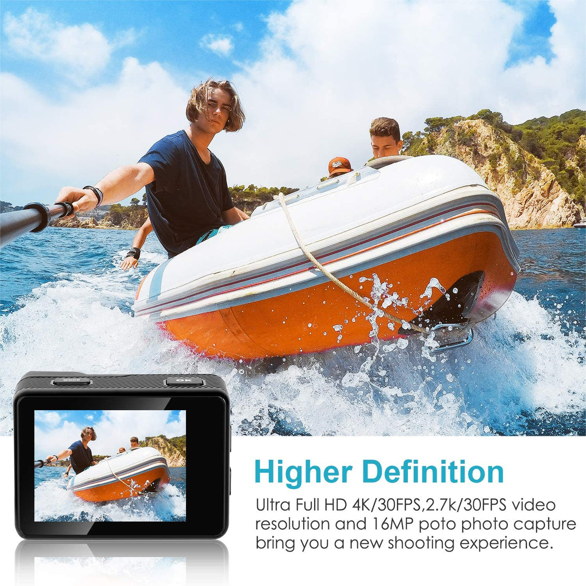 4K WiFi Sports Action Camera + Accessories Set