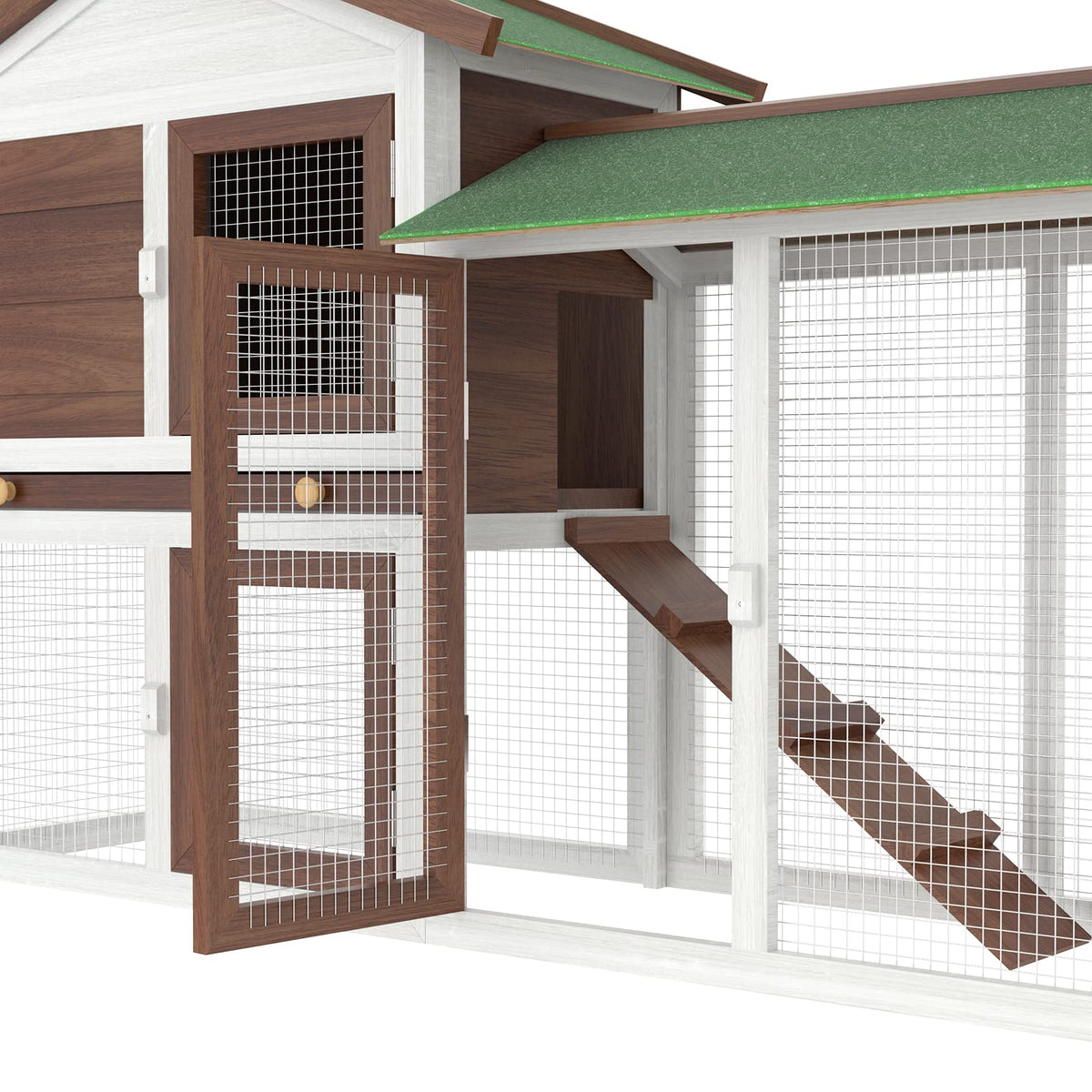 Large Wooden Small-Animal Hutch & Run
