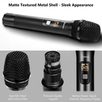 Bietrun Dual UHF Wireless Microphones with Bluetooth Receiver