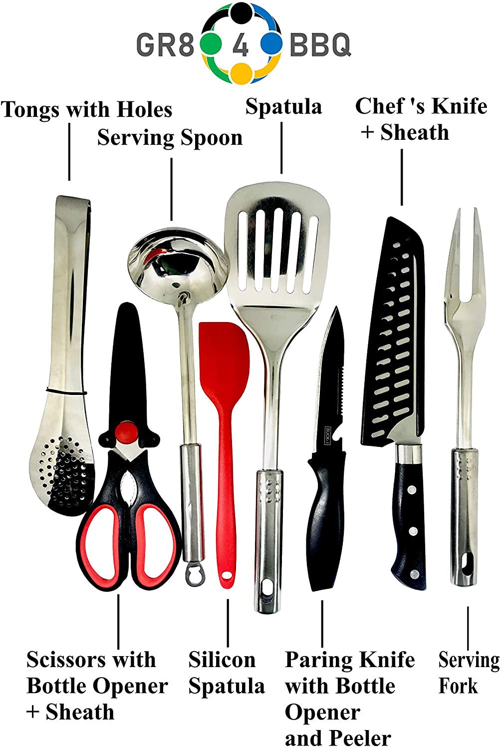 9 Piece Camp Kitchen Utensils Set
