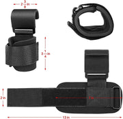 Heavy-Duty Lifting Hooks with Wrist Straps – Pair