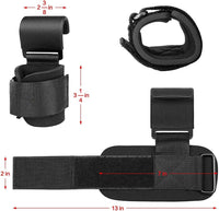 Heavy-Duty Lifting Hooks with Wrist Straps – Pair