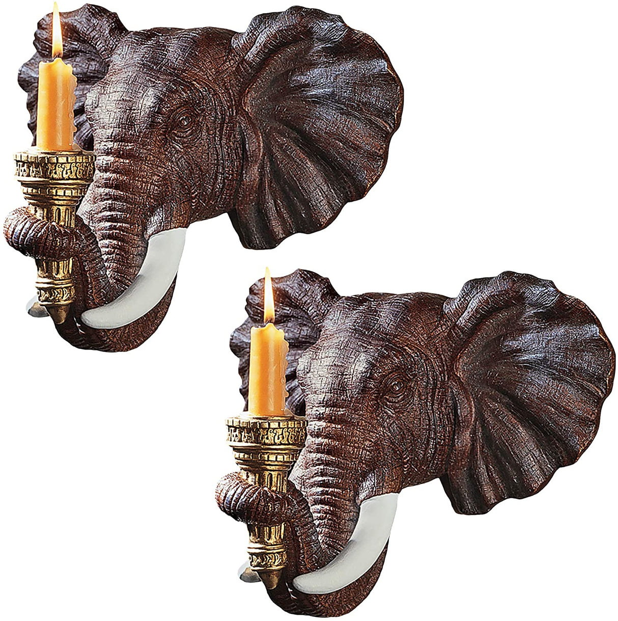 Elephant Wall Sconce- 2Pcs
