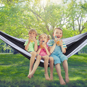 Single 210D Nylon Camping Hammock – Olive & Dark Khaki