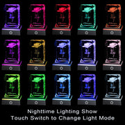 ‘I Love You’ 3D Crystal Rose Colour-Changing LED Lamp