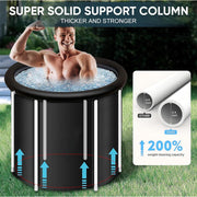 85 × 75 cm Portable Ice Bath Tub with Cover