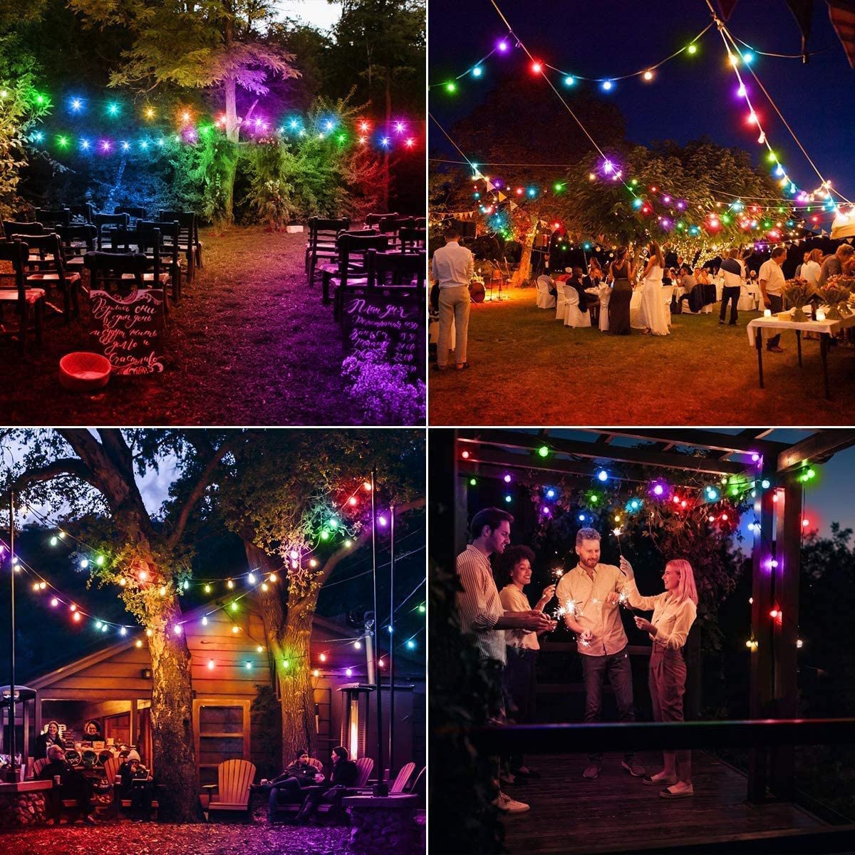 24ft Multicolour Solar Globe String Lights – 50 LEDs & 8 Modes