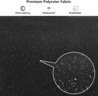 4-Panel Black Polyester Privacy Divider with Steel Frame