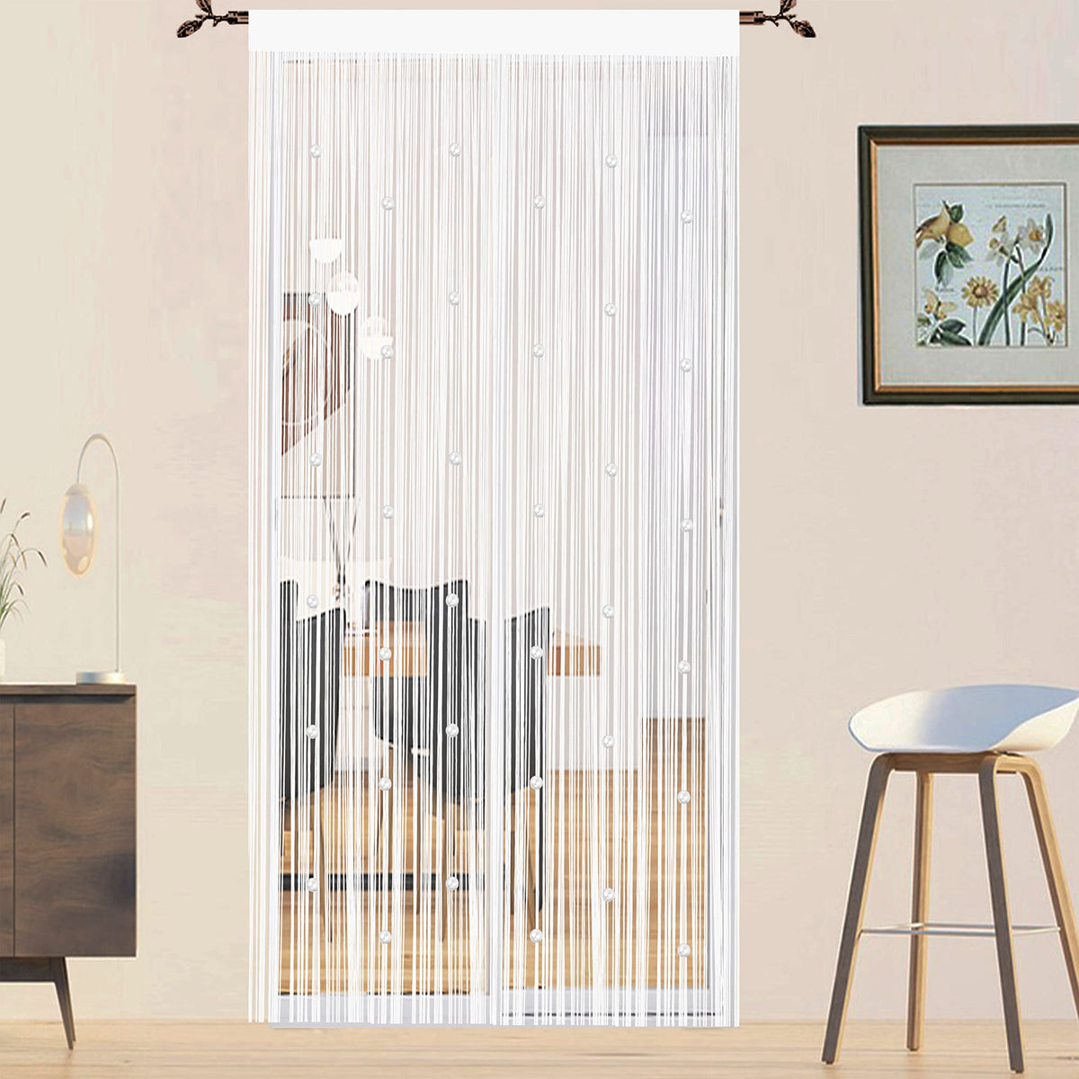 99 × 201 cm Beaded String Door Curtain – 10 Colours