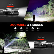 2-Pack S1000 PRO Adjustable-Focus LED Flashlights