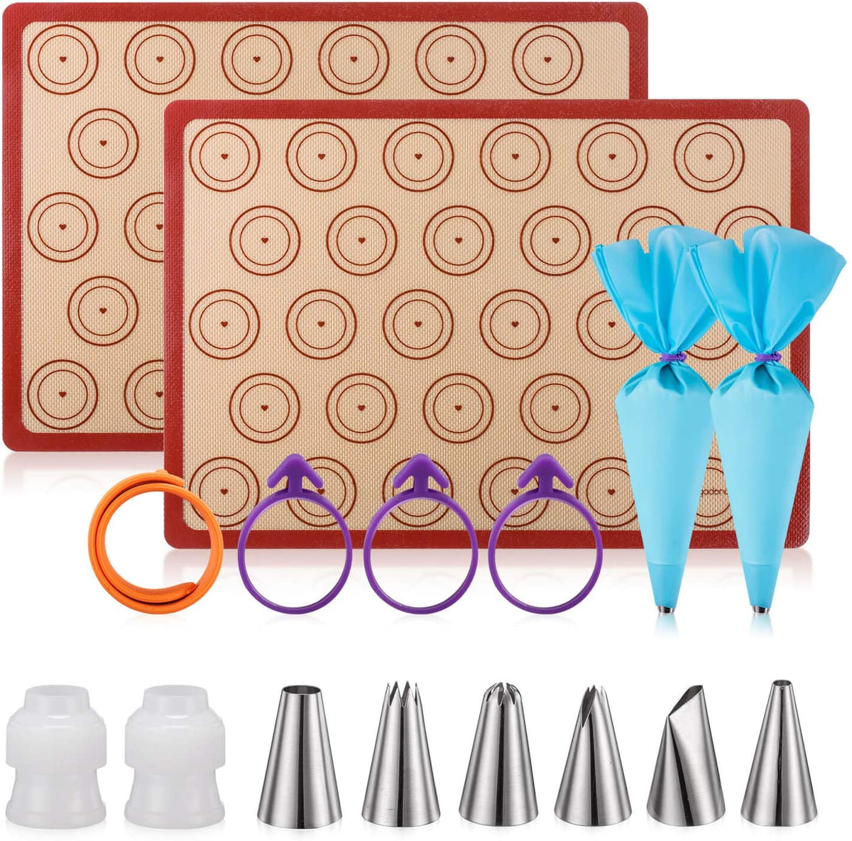 Silicone Baking Mat Macaron Mat Kit (16pcs Set)