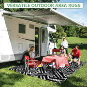150 × 245 cm Reversible Outdoor Rug with Carry Bag