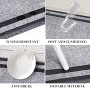 2-Piece Black & Grey Cushioned Kitchen Mat Set