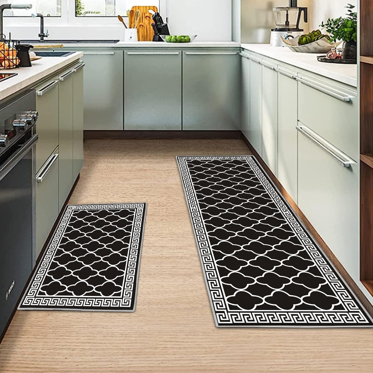 2-Piece Washable Kitchen Mat Set – 40 × 60 & 40 × 120 cm