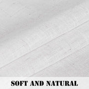 White Semi-Sheer Linen-Blend Curtains – 132 × 243cm, Pair