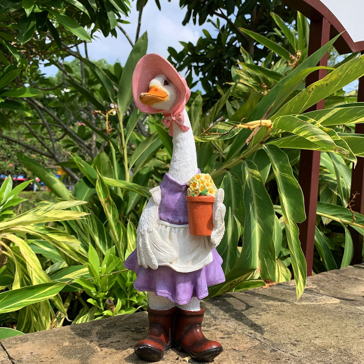 Gardener Duck Garden Statue