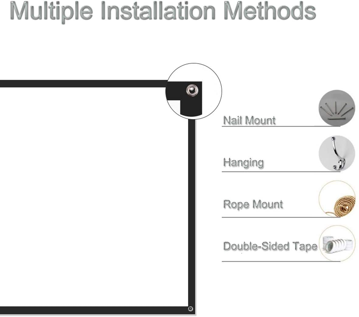 84-Inch Foldable 16:9 Canvas Projector Screen