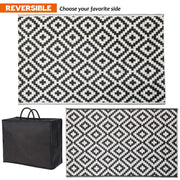 150 × 245 cm Reversible Plastic-Straw Outdoor Rug