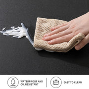 2-Piece Black 12 mm Anti-Fatigue Kitchen Mat Set