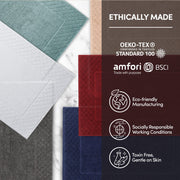 2-Piece 1000 GSM Combed-Cotton Bath Mat Set – 50 × 80 cm