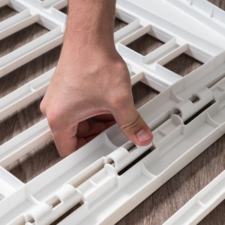 24" Exercise 4-Panel Pet Playpen with Door, Dog Playpen, Puppy Playpen, for Small and Medium Dogs, Keep Pets Secure, Easy Assemble, Fold It Down, Easy Storing, Customizable, White