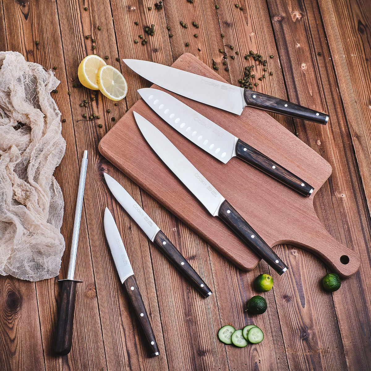 15 Piece Kitchen Knife Sets with Block