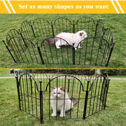 No-Dig Arched Metal Garden Fence – 10 Pack