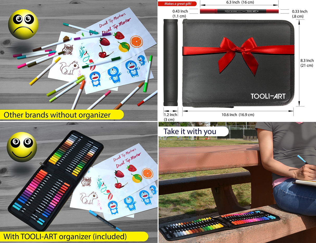 36 Dual Tip Brush Pens