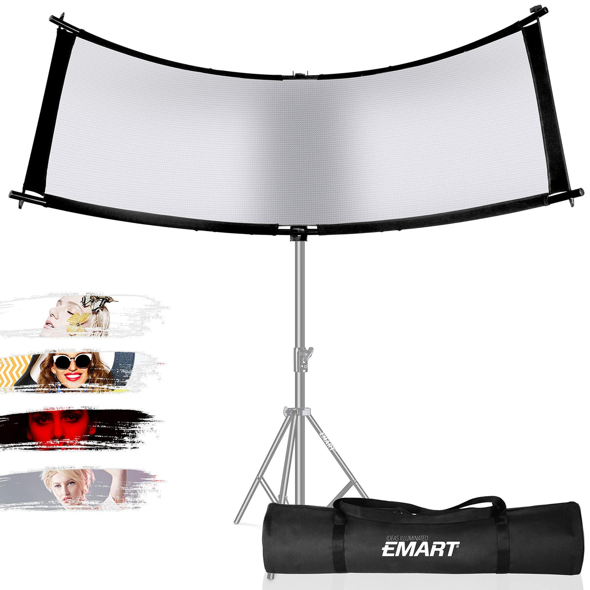 66×24in 4-in-1 Clamshell Photography Reflector Kit