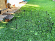 16-Panel Modular Wire Small-Animal Pen – Black