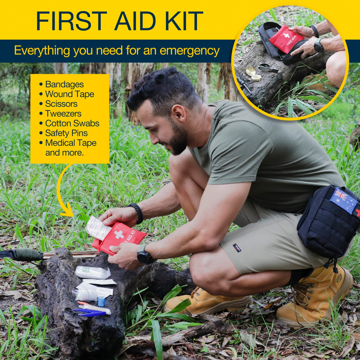 20-in-1 Outdoor Survival & First-Aid Kit