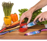 Cosmos Kitchen Knife Set in Gift Box - Color Chef Knives - Cooking Gifts for Husbands and Wives, Unique Wedding Gifts for Couple, Birthday Gift Idea for Men, Housewarming Gift New Home for Women