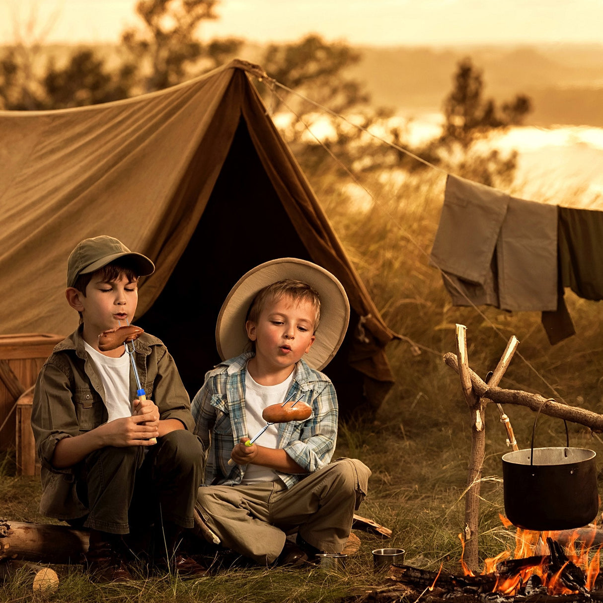 Marshmallow Roasting Stick, Splaks Marshmallow 8 Roasting Sticks 32 Inch Telescoping Extendable Roasting Sticks for BBQ Camping Campfire Grill Outdoor(Pack of 8 Sticks)