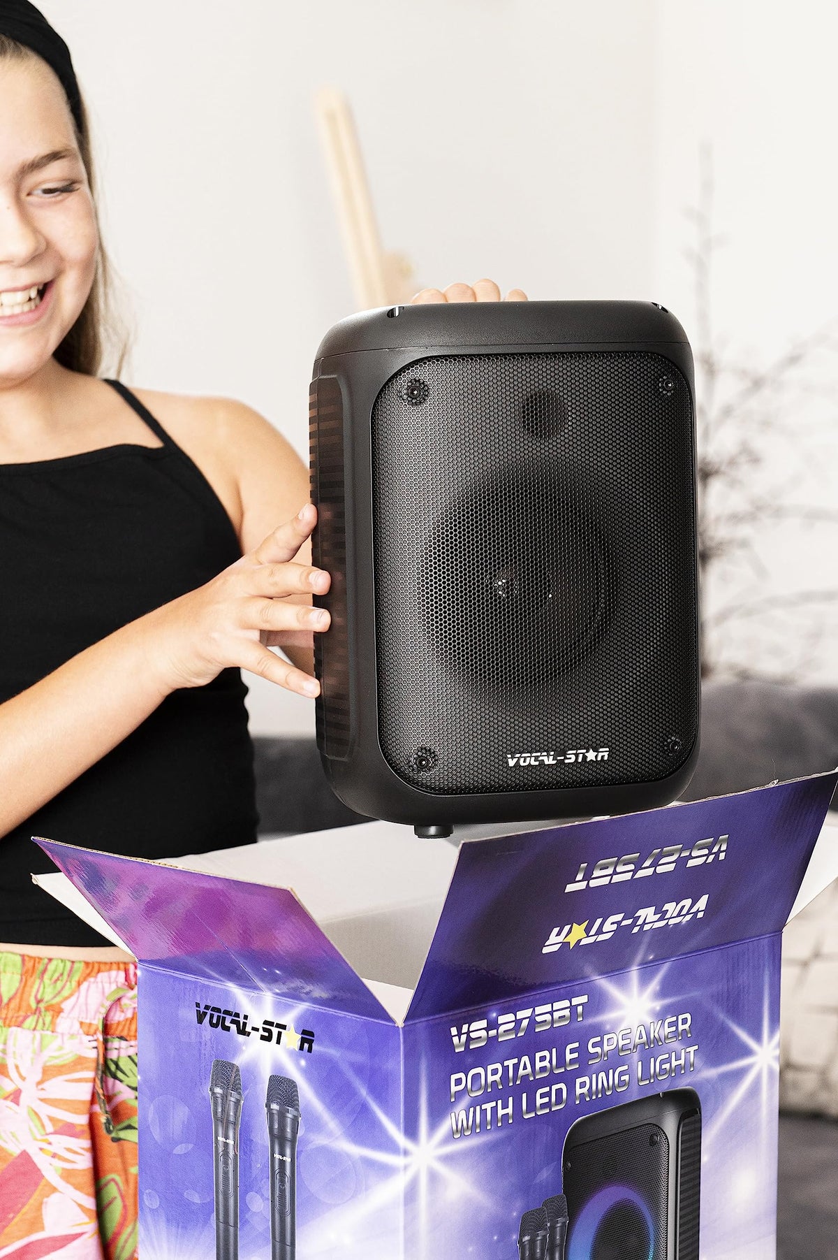 Vocal-Star VS-275BT 60 W Karaoke Machine with 2 Wireless Microphones