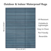 120 × 180 cm Navy Polypropylene Outdoor Rug