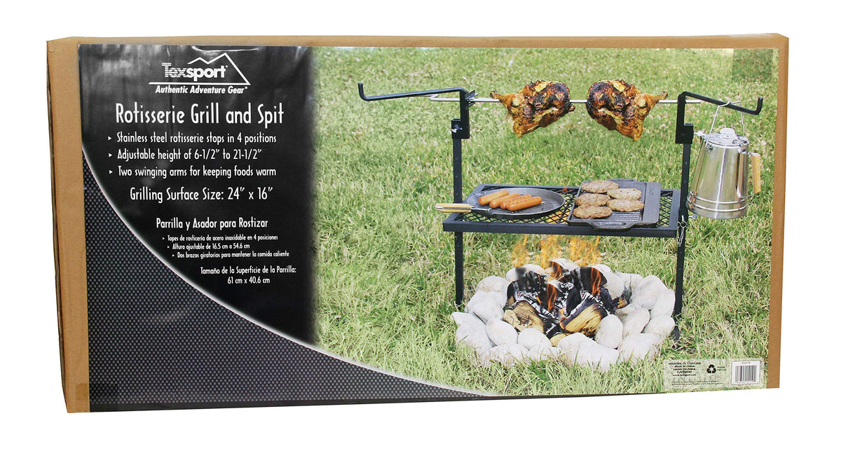 Heavy Duty Adjustable Rotisserie Grill and Spit