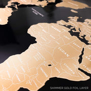 Large Premium Full Colour Scratch Off World Map