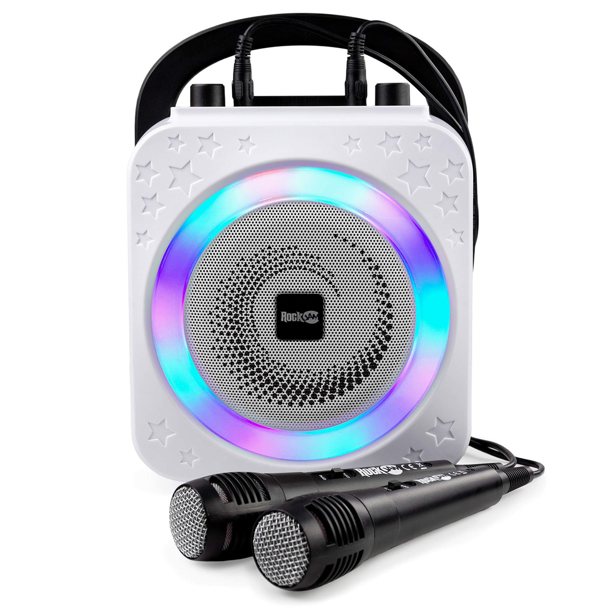RockJam SP150 Bluetooth Karaoke Machine with 2 Wired Microphones