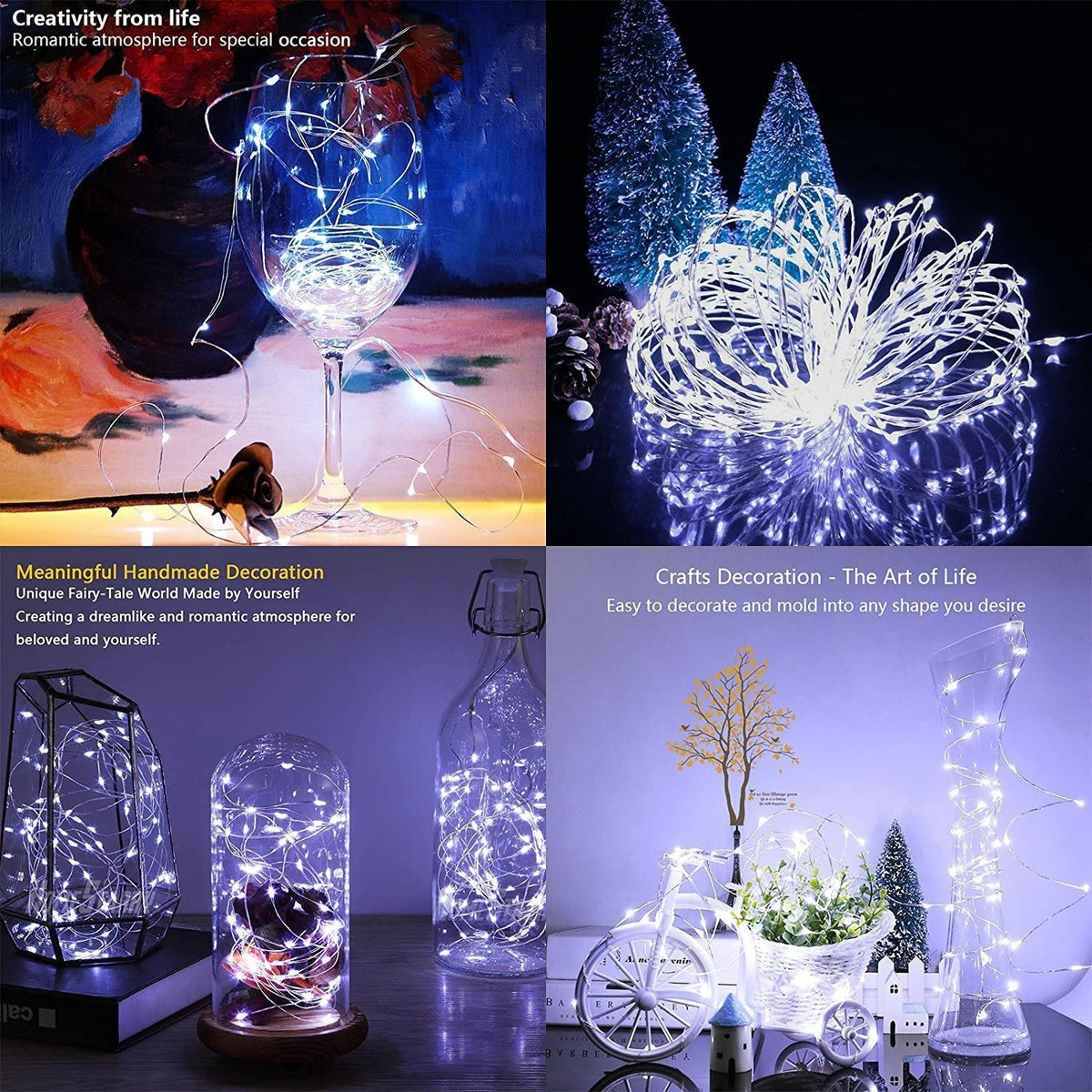 Led String Lights Battery Powered (2 Pack)