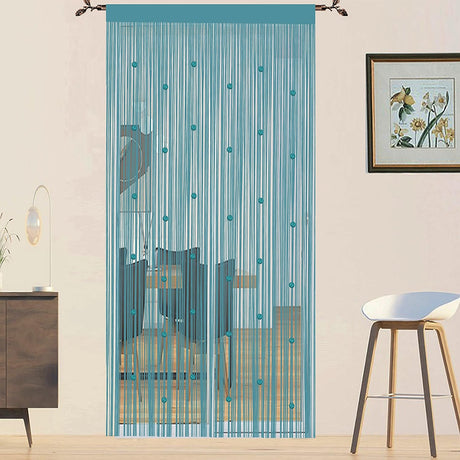 Beads Curtain Door String Curtains for Doorway Tassels Beaded Window Panel Room Divider Wall Decorations Closet Curtains for Bedroom Closet Door Drapes (39x79in, White)