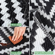 150 × 245 cm Reversible Outdoor Rug with Carry Bag
