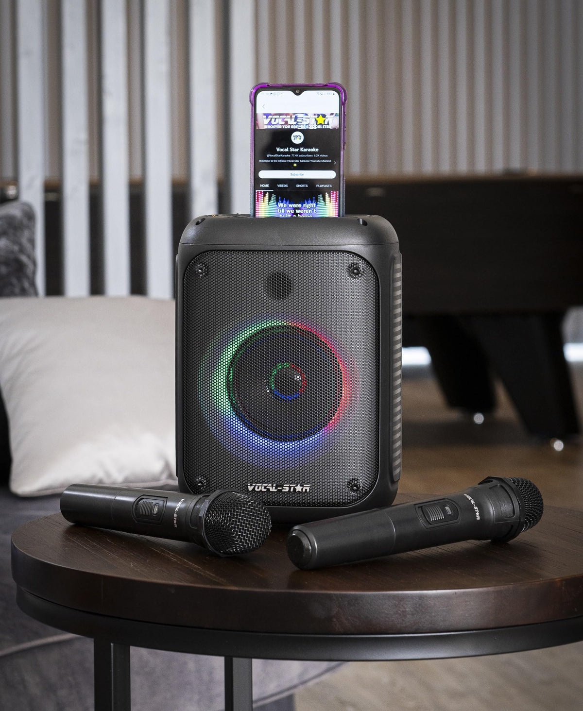 Vocal-Star VS-275BT 60 W Karaoke Machine with 2 Wireless Microphones
