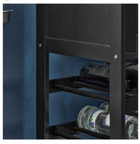 Compact Kitchen Trolley with 3-Bottle Wine Rack